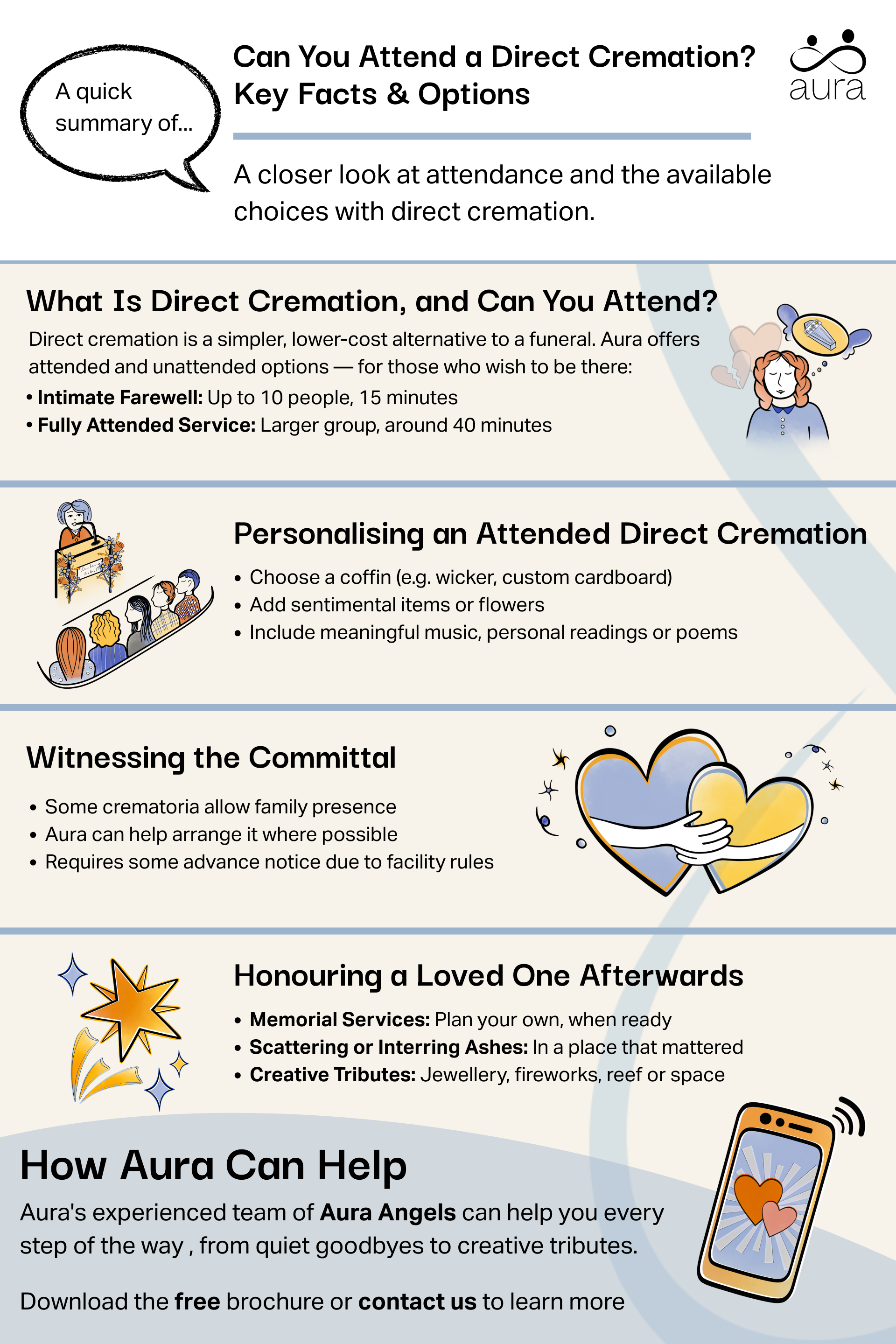 Can you attend a direct cremation