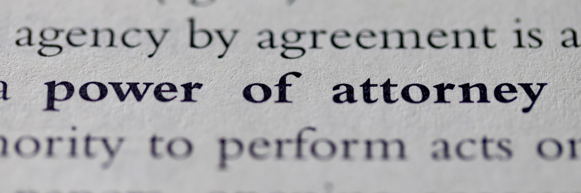 Power of attorney