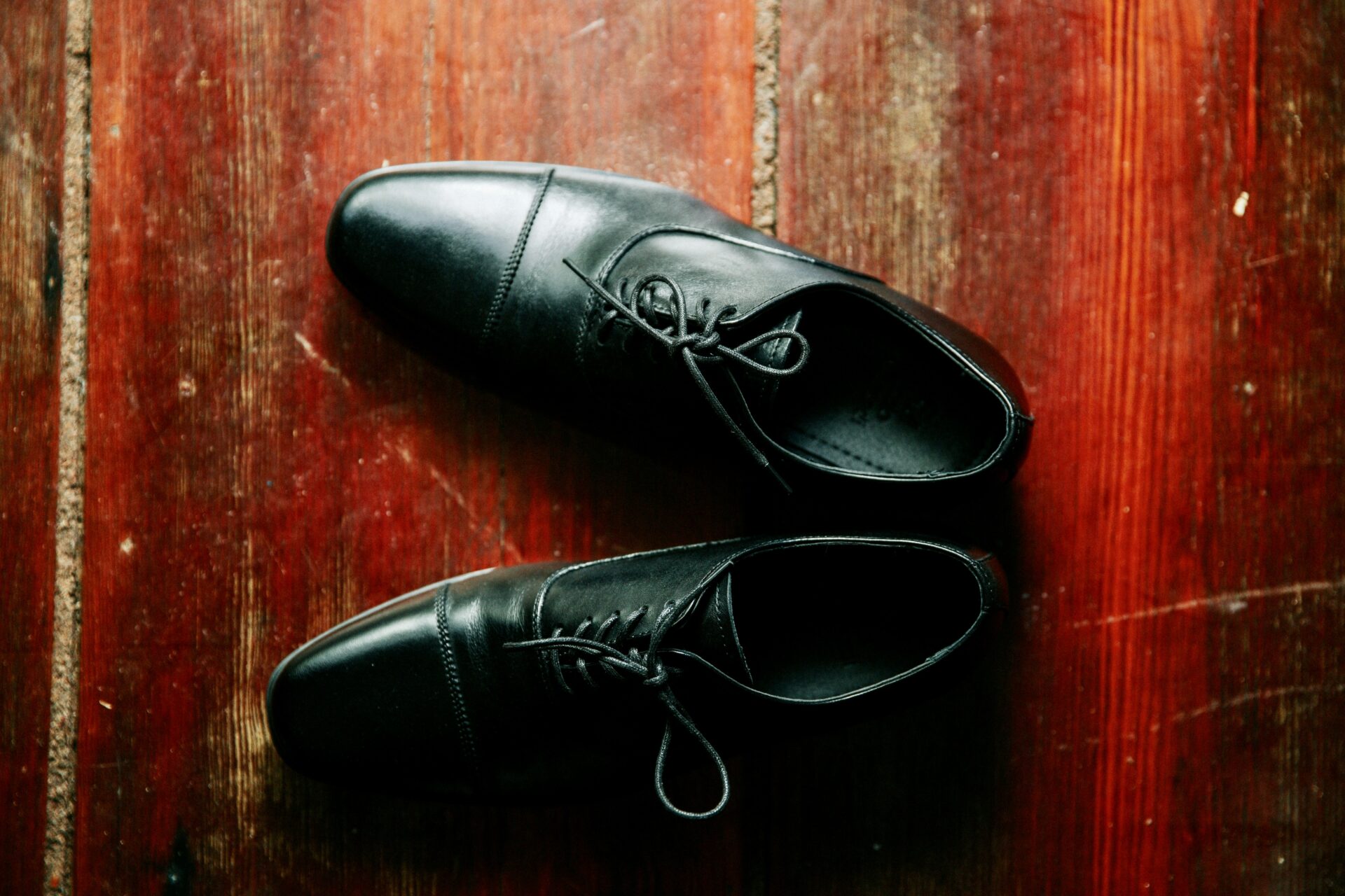 Shoes on wooden floor