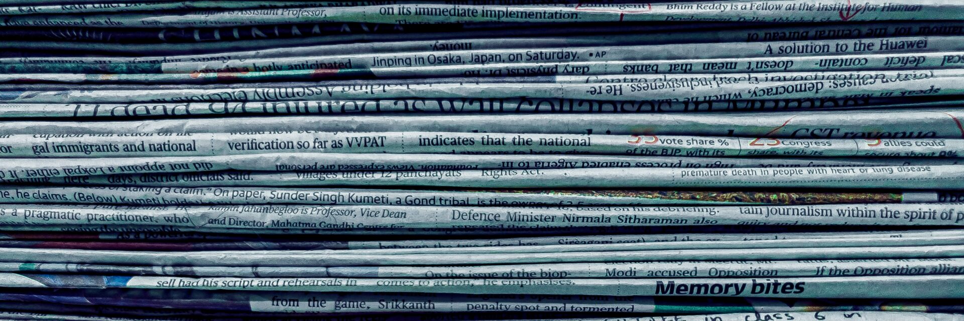 Stack of newspapers