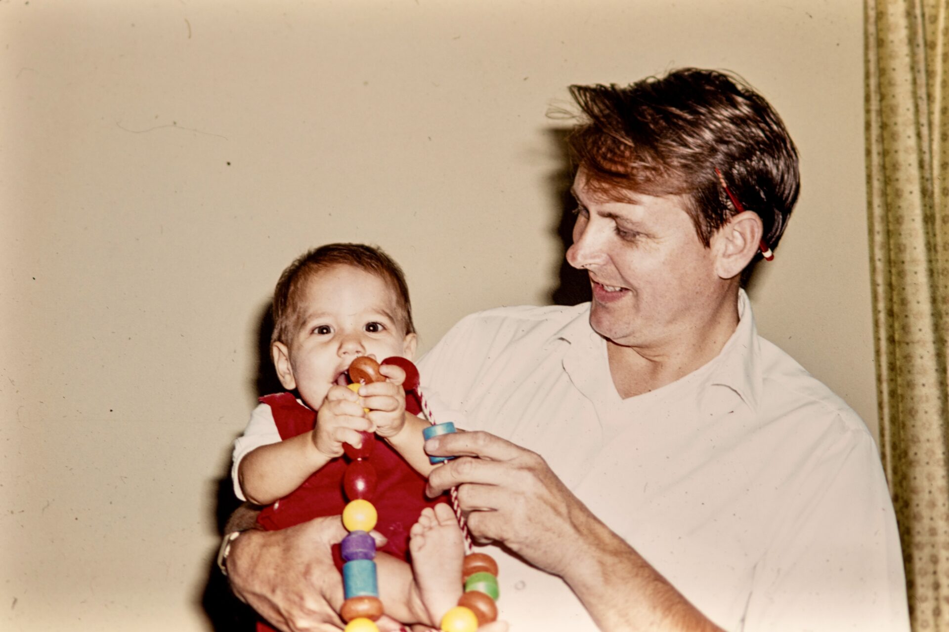 Father and baby family photo