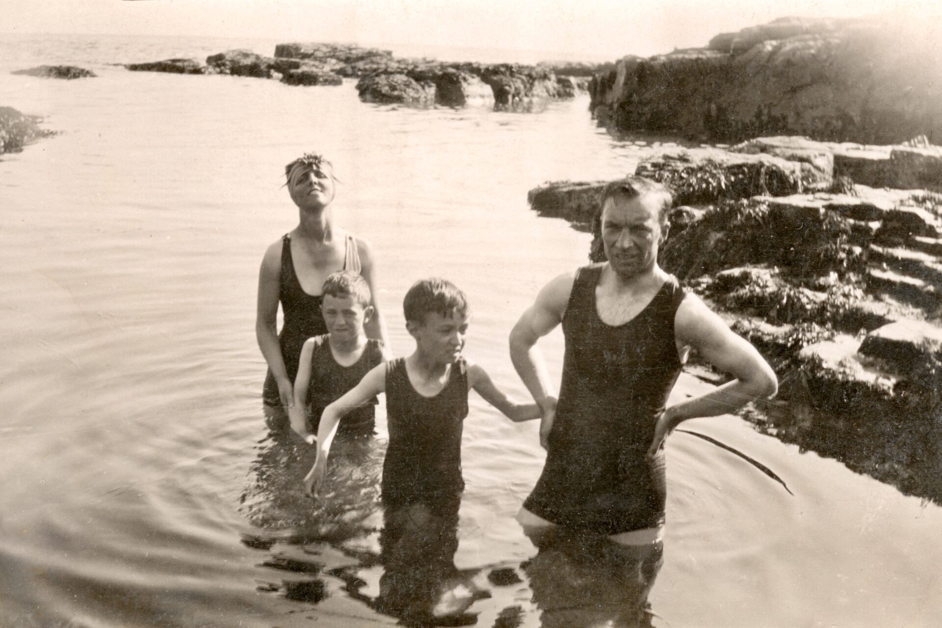 Family photo at beach
