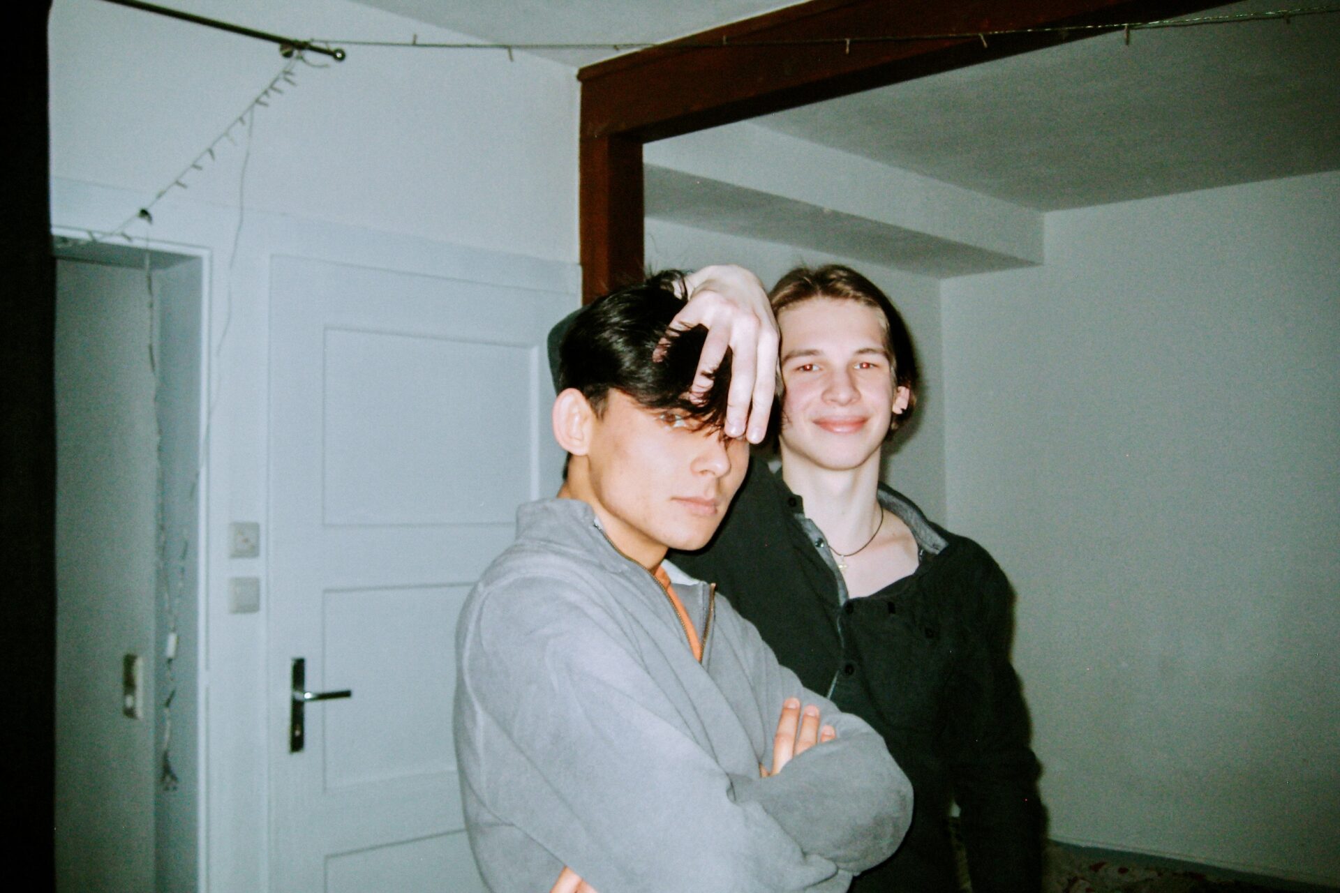 Friends goofing around