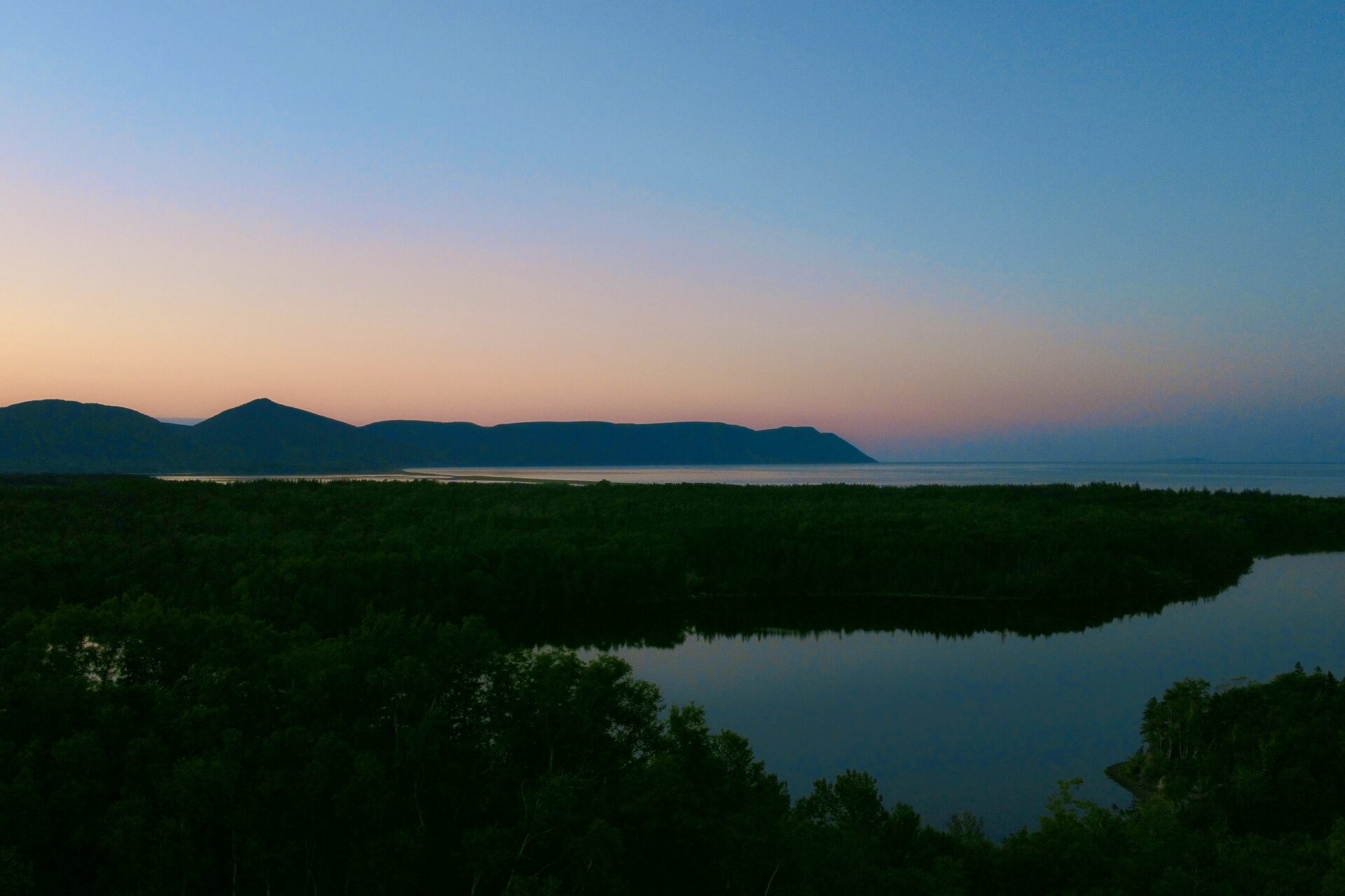 Sunset over mountains